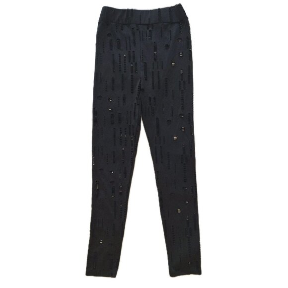 BLACK CUTOUT WORKOUT SET SIZE LARGE BUT FITS SMALL - Picture 4 of 5